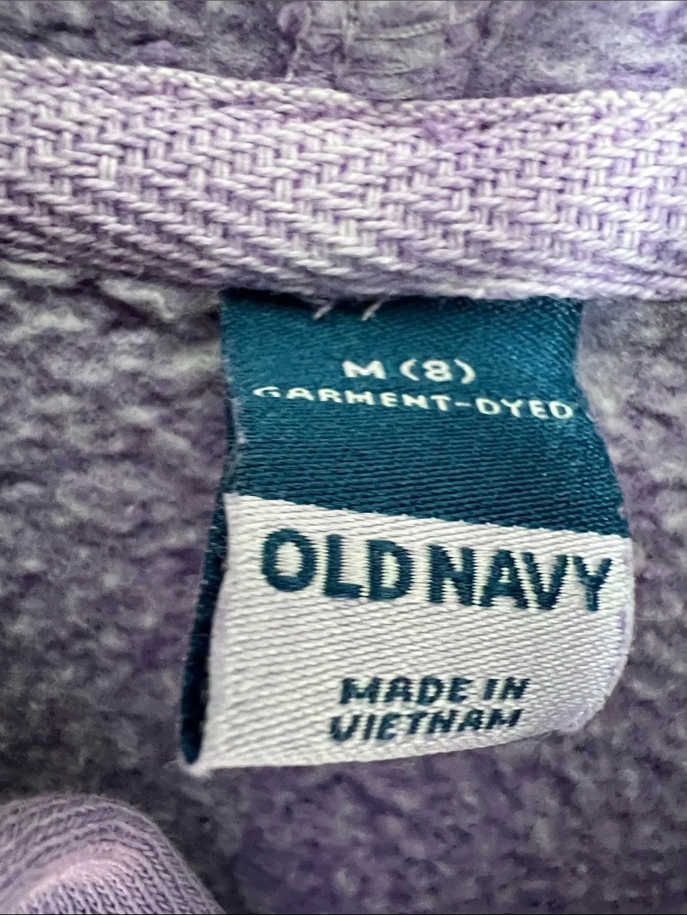 Old Navy | Kids Lavender Hoodie with Black Cherry Graphic Size M (8)